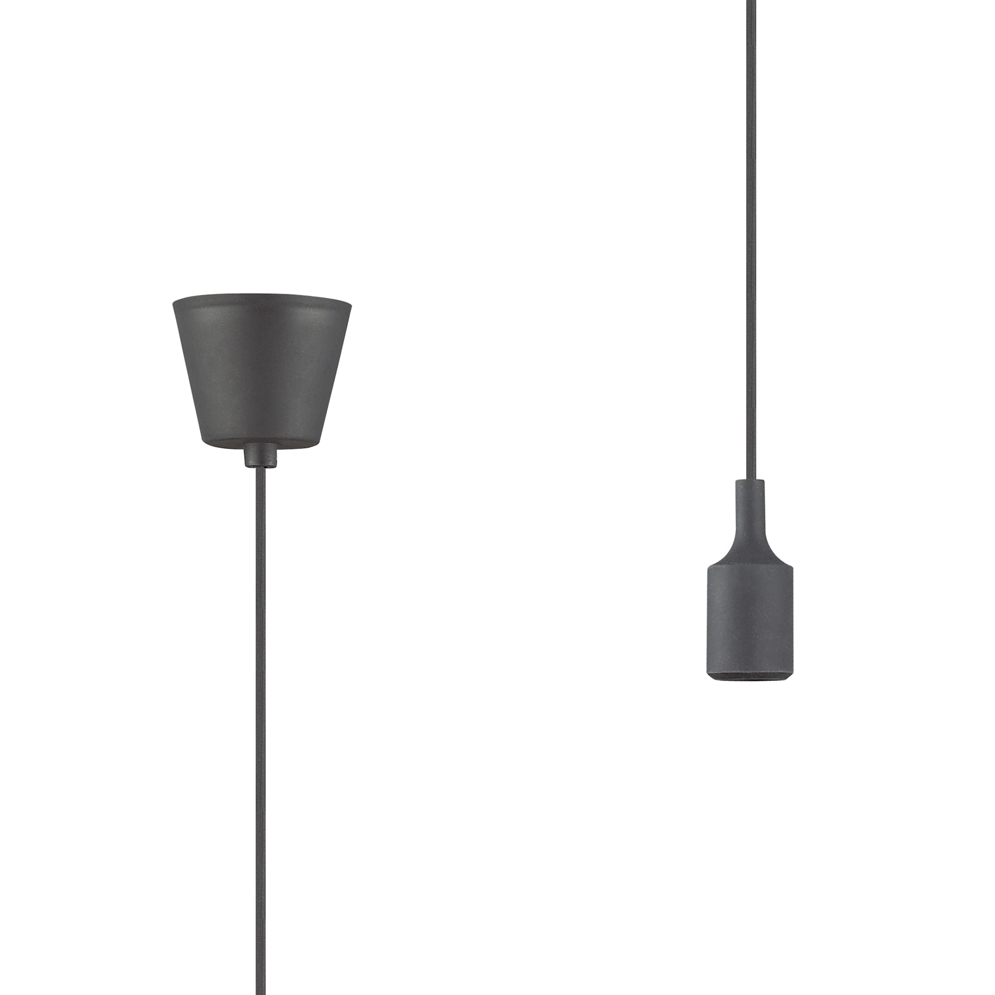 D0169  Dreifa Silicon 1 Light Pendant Matt Black